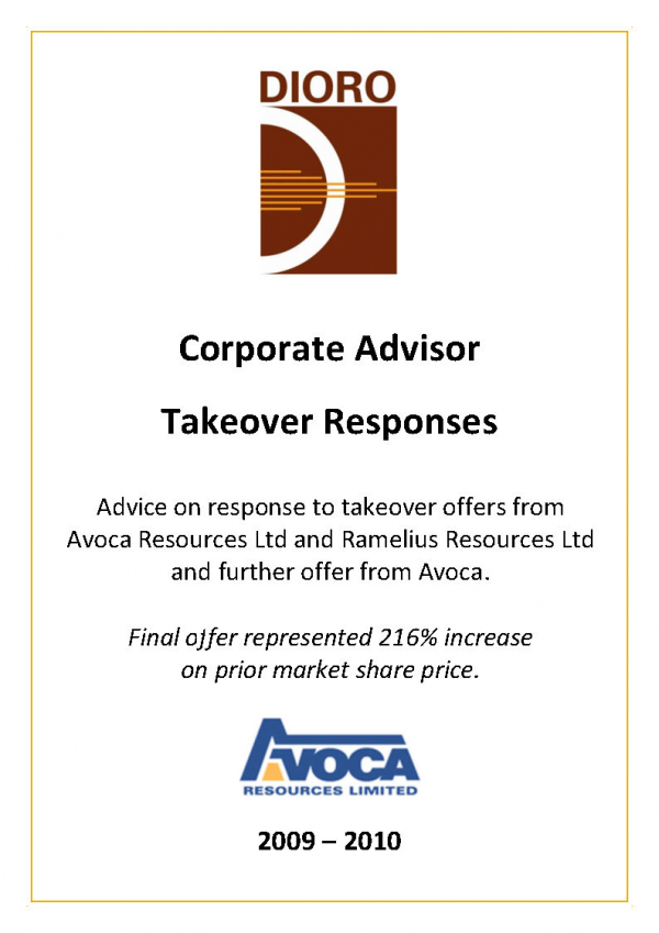 Dioro takeover responses